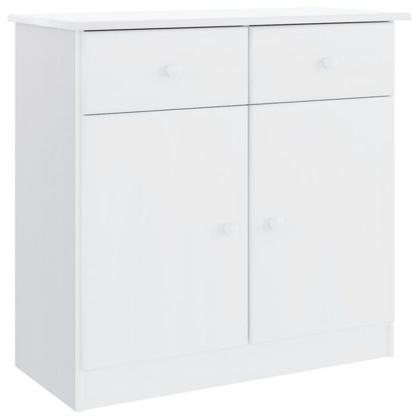 vidaXL Ντουλάπι ALTA Λευκό 77 x 35 x 73 εκ. από Μασίφ Ξύλο Πεύκου