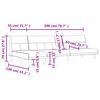 vidaXL Καναπές Κρεβάτι Γωνιακός Σκούρο Γκρι 255x140x70 εκ. Υφασμάτινος