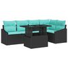 vidaXL &Sigma;&epsilon;&tau; &Kappa;&alpha;&nu;&alpha;&pi;έ &Kappa;ή&pi;&omicron;&upsilon; 6 pcs &Mu;&alpha;ύ&rho;&omicron; &kappa;&alpha;&iota; &mu;&pi;&lambda;&epsilon; &sigma;&upsilon;&nu;&theta;&epsilon;&tau;&iota;&kappa;ό &rho;&alpha;&tau;ά&nu;