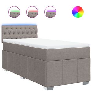 vidaXL &Kappa;&rho;&epsilon;&beta;ά&tau;&iota; Boxspring &mu;&epsilon; &Sigma;&tau;&rho;ώ&mu;&alpha; Taupe 80x200 &epsilon;&kappa;. &Upsilon;&phi;&alpha;&sigma;&mu;ά&tau;&iota;&nu;&omicron;