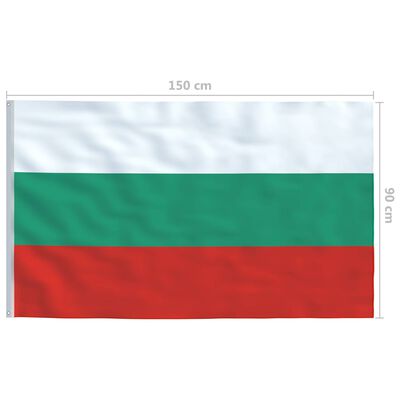 vidaXL Σημαία Βουλγαρίας 4 μ. με Ιστό Αλουμινίου