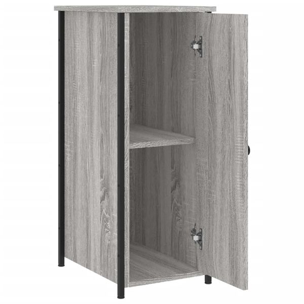 vidaXL Κομοδίνο Γκρι Sonoma 32 x 42 x 80 εκ. από Επεξεργασμένο Ξύλο