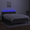 vidaXL &Kappa;&rho;&epsilon;&beta;ά&tau;&iota; Boxspring &mu;&epsilon; &Sigma;&tau;&rho;ώ&mu;&alpha; & LED &Sigma;&kappa;.&Gamma;&kappa;&rho;&iota; 140x200 &epsilon;&kappa; &Upsilon;&phi;&alpha;&sigma;&mu;ά&tau;&iota;&nu;&omicron;