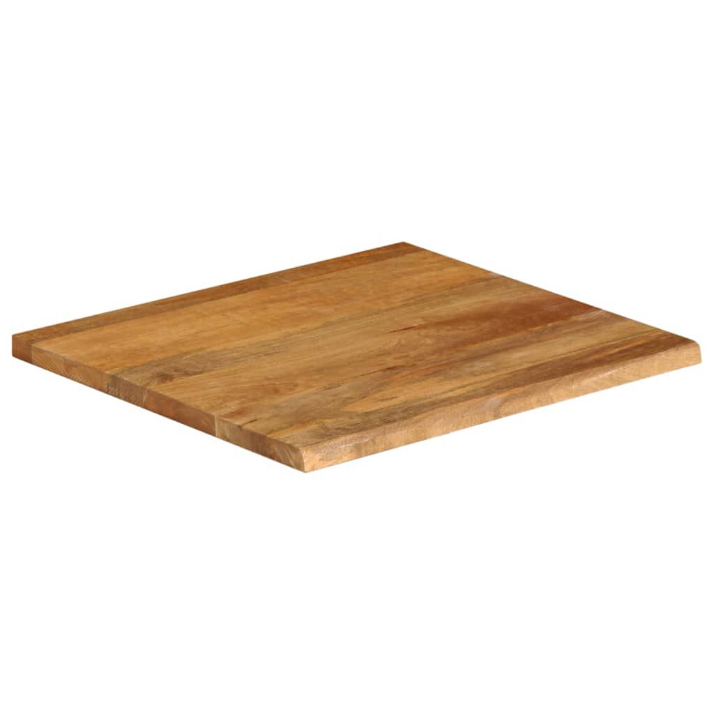 vidaXL Επιφάνεια Τραπεζιού 80x80x2,5 εκ. Live Edge Μασίφ Ξύλο Μάνγκο