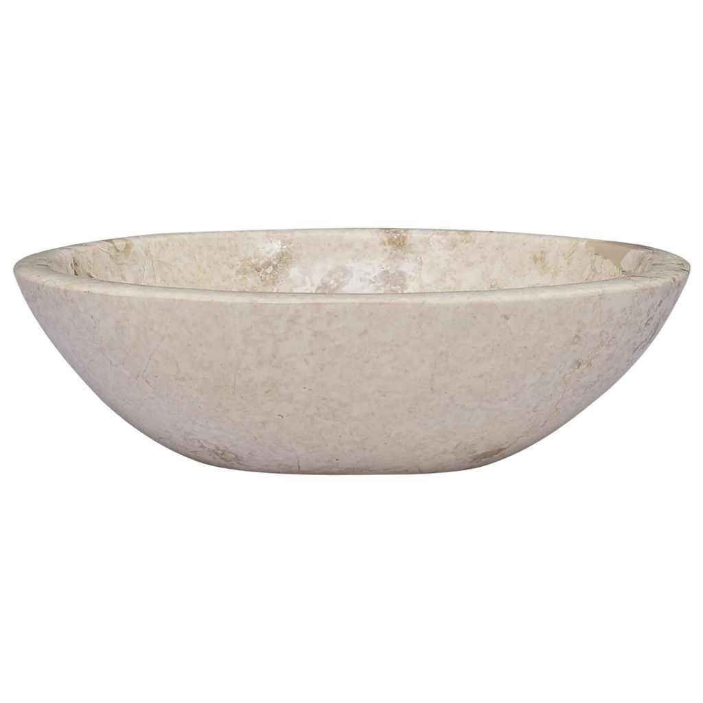 vidaXL Νιπτήρας Κρεμ 53 x 40 x 15 εκ. Μαρμάρινος