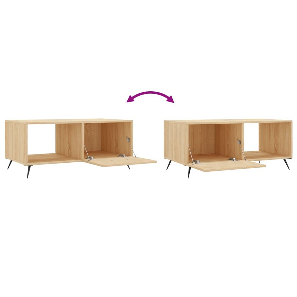 vidaXL Τραπεζάκι Σαλονιού Sonoma Δρυς 90x50x40 εκ. Επεξεργασμένο Ξύλο