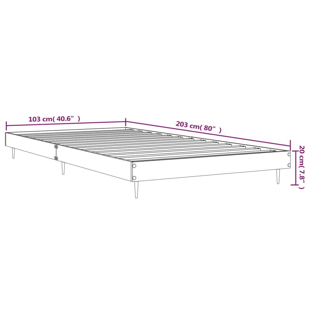 vidaXL Πλαίσιο Κρεβατιού Χωρ. Στρώμα Sonoma Δρυς 100x200εκ Επ. Ξύλο