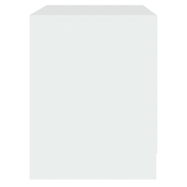 vidaXL Κομοδίνα 2 τεμ. Λευκά 45 x 34,5 x 44,5 εκ. από Επεξ. Ξύλο