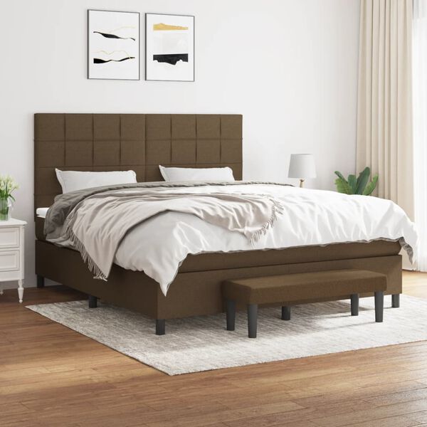 vidaXL &Kappa;&rho;&epsilon;&beta;ά&tau;&iota; Boxspring &mu;&epsilon; &Sigma;&tau;&rho;ώ&mu;&alpha; &Sigma;&kappa;&omicron;ύ&rho;&omicron; &Kappa;&alpha;&phi;έ 180x200 &epsilon;&kappa; &Upsilon;&phi;&alpha;&sigma;&mu;ά&tau;&iota;&nu;&omicron;