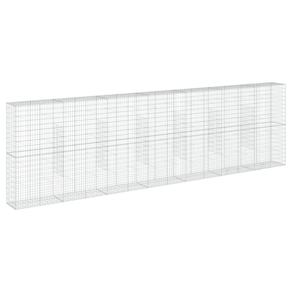 vidaXL Συρματοκιβώτιο με Κάλυμμα 700x50x200εκ. από Γαλβανισμένο Χάλυβα