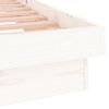 vidaXL Πλαίσιο Κρεβατιού με LED Λευκό 120 x 200 εκ. από Μασίφ Ξύλο