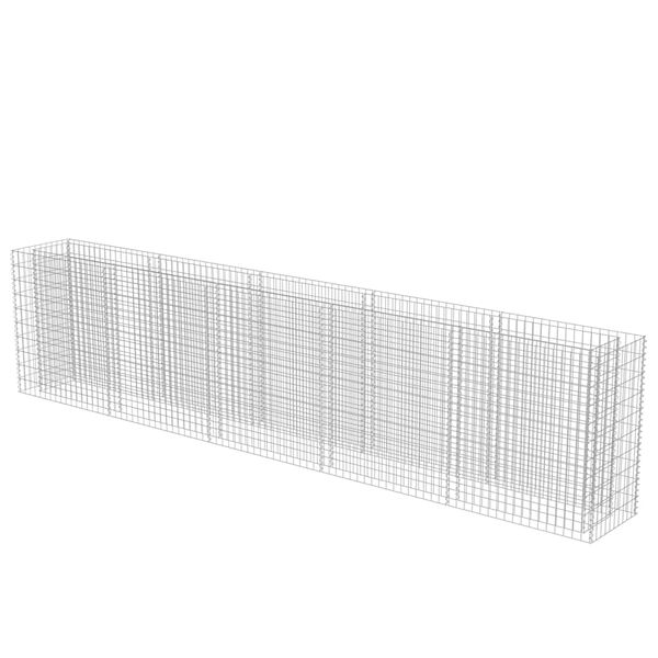 vidaXL Συρματοκιβώτιο-Γλάστρα Υπερυψωμένη 450x50x100 εκ. Γαλβ. Χάλυβας