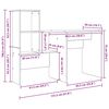 vidaXL Γραφείο Γκρι sonoma 131.5 x 50 x 106.5 εκ. Επεξεργασμένο ξύλο