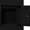 vidaXL Ντουλάπα Γραφείου Μαύρη 90 x 40 x 180 εκ. Ατσάλινη