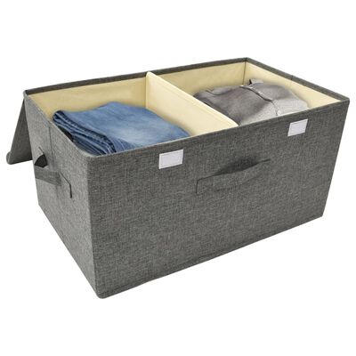 vidaXL Κουτιά Αποθήκευσης 2 τεμ. Ανθρακί 50 x 30 x 25 εκ. Υφασμάτινα