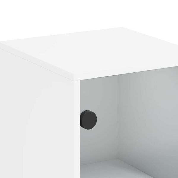 vidaXL Ντουλάπι Λευκό 35 x 37 x 120 εκ. με Γυάλινες Πόρτες