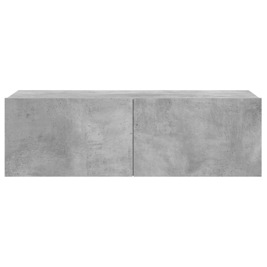 vidaXL Έπιπλο Τηλεόρασης Γκρι Σκυροδέματος 100x30x30εκ. από Επεξ. Ξύλο