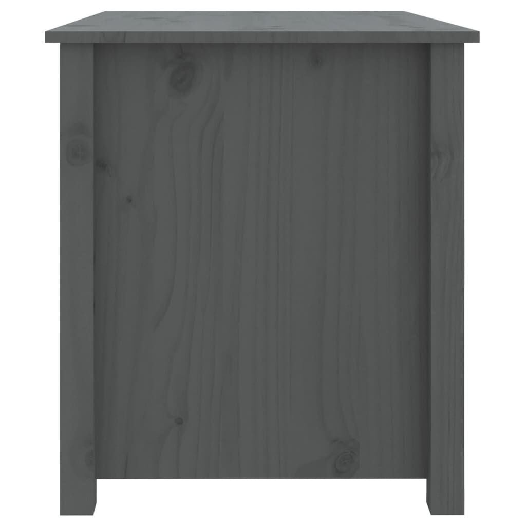 vidaXL Τραπεζάκι Σαλονιού Γκρι 71x49x55 εκ. από Μασίφ Ξύλο Πεύκου