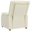 vidaXL Πολυθρόνα Μασάζ με Ανύψωση Κρεμ Συνθετικό Δέρμα