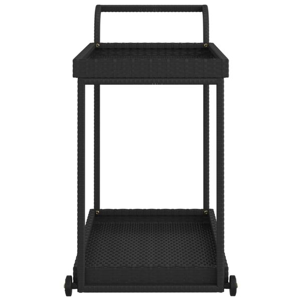 vidaXL Τρόλεϊ Μεταφοράς Μαύρο 100 x 45 x 83 εκ. από Συνθετικό Ρατάν