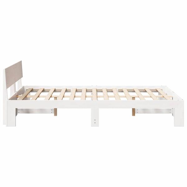 vidaXL Σκελετός Κρεβατιού Λευκό 120 x 200 cm Μασίφ ξύλο πεύκου