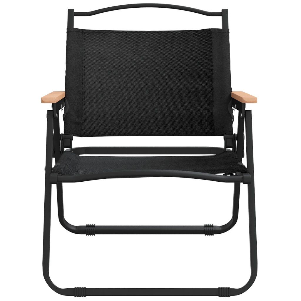 vidaXL Καρέκλες Κάμπινγκ 2 τεμ. Μαύρες 54 x 43 x 59 εκ. Ύφασμα Oxford
