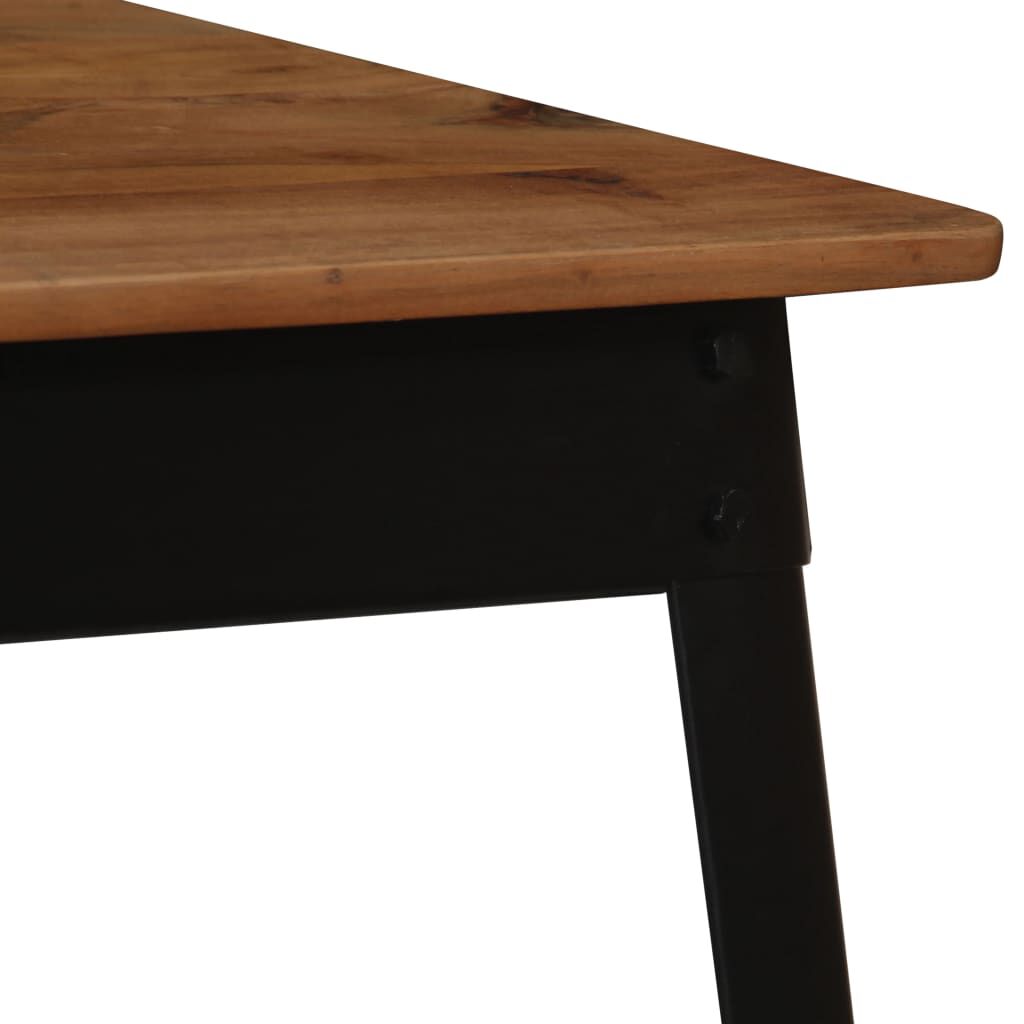 vidaXL Τραπεζαρία 120 x 60 x 76 εκ. από Μασίφ Ξύλο Ακακίας και Ατσάλι
