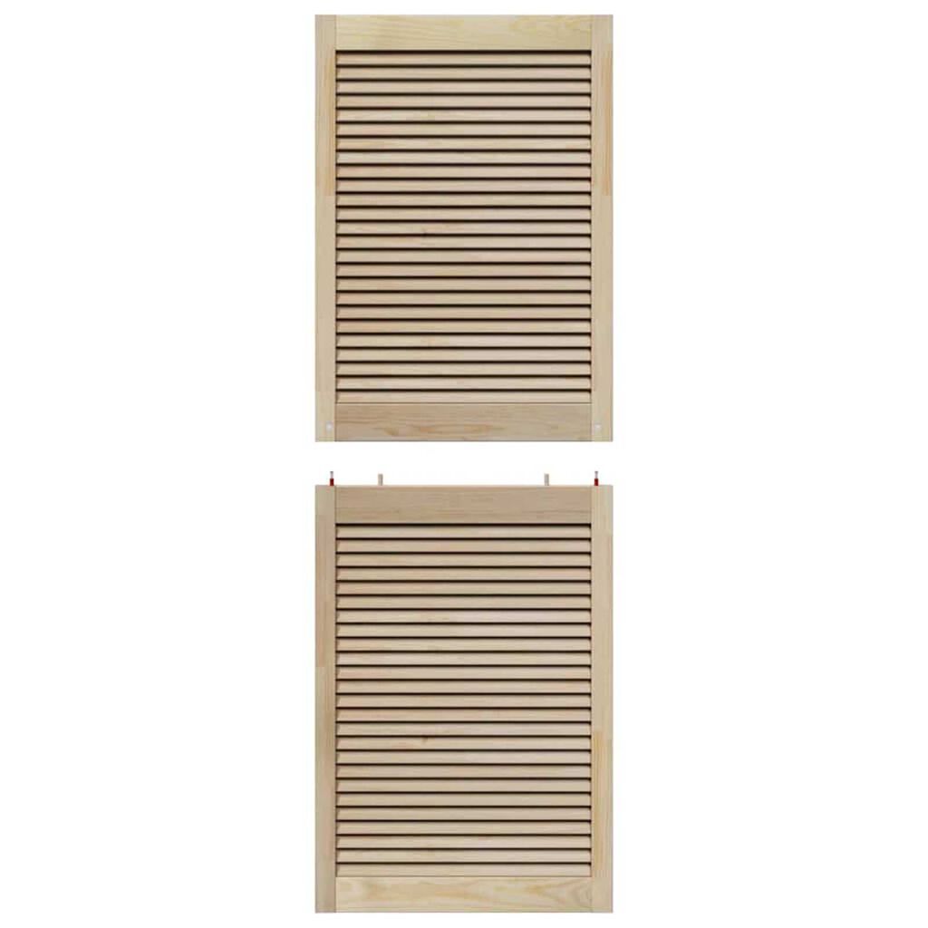 vidaXL Πόρτες Ντουλάπας με πόρτα 4 pcs Καφέ 170 x 59.5 x 2.1 εκ