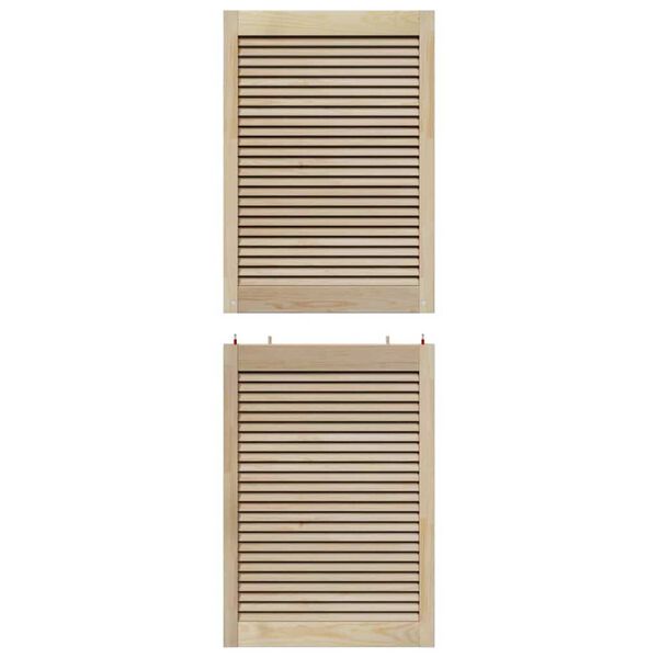 vidaXL Πόρτες Ντουλάπας με πόρτα 4 pcs Καφέ 170 x 59.5 x 2.1 εκ