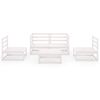 vidaXL Σαλόνι Κήπου Σετ 5 Τεμαχίων Λευκό από Μασίφ Ξύλο Πεύκου