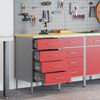 vidaXL Ντουλάπα Εργασίας 2 pcs Κόκκινο και Γκρίζο 100 x 55 x 85 εκ.