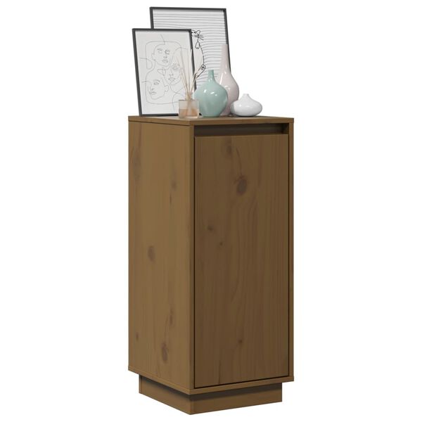 vidaXL Ντουλάπια 2 τεμ. Καφέ Μελί 31,5x34x75 εκ. από Μασίφ Ξύλο Πεύκου