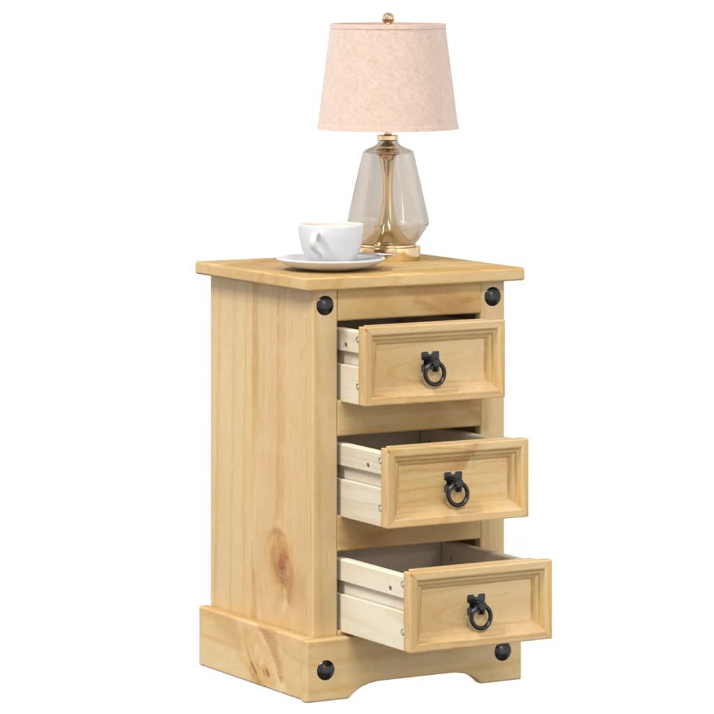 vidaXL Κομοδίνο Corona 35x32,5x58 εκ. από Μασίφ Ξύλο Πεύκου