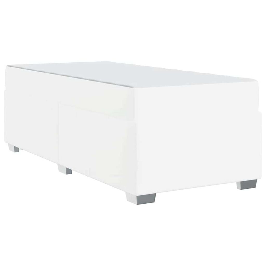 vidaXL Σκελετός Κρεβατιού Άλλο Λευκό 100 x 200 cm Τεχνητό δέρμα