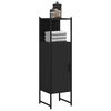 vidaXL Ντουλάπι Μπάνιου Μαύρο 33 x 33 x 120,5 εκ. Επεξεργασμένο Ξύλο