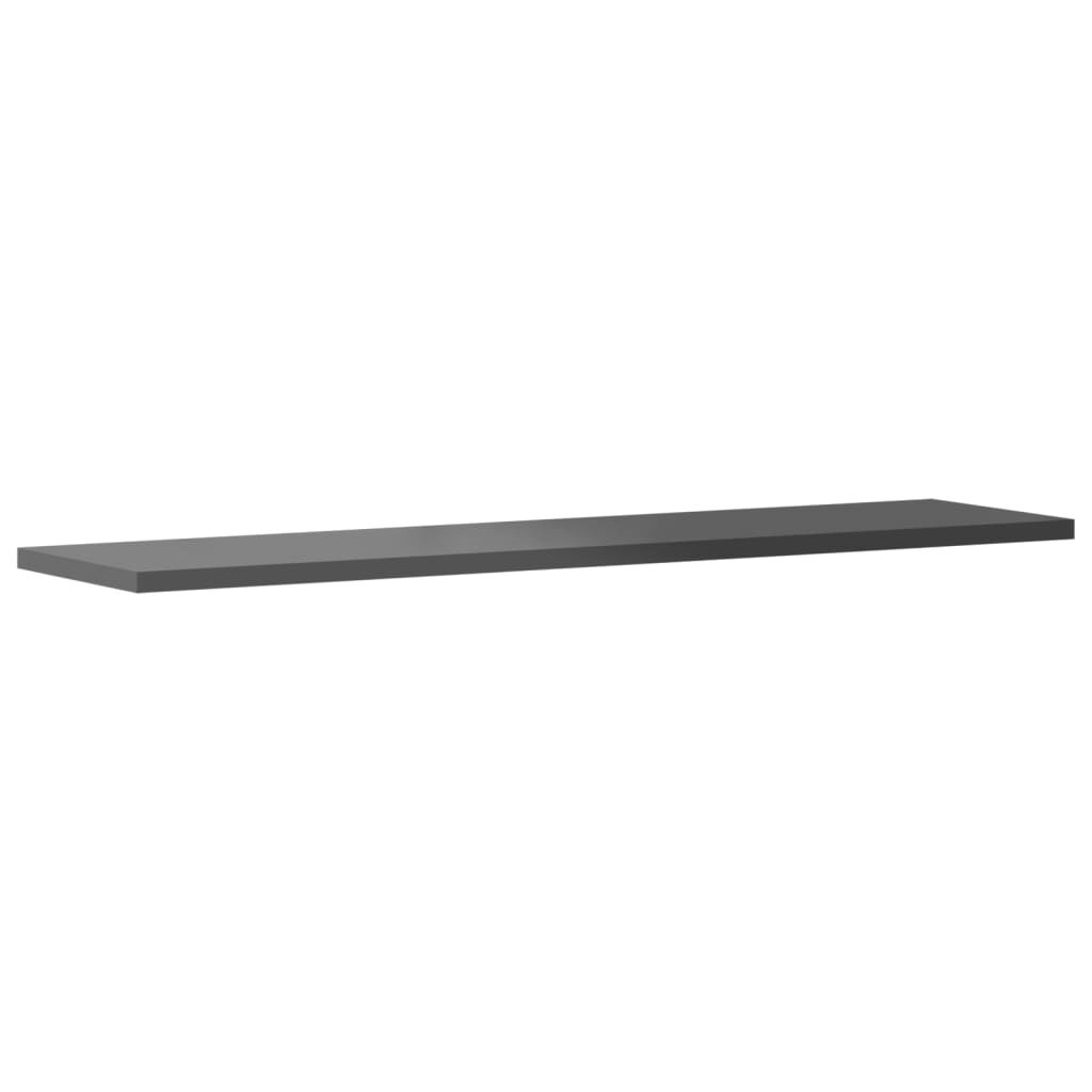 vidaXL Ράφια Βιβλιοθήκης 8 τεμ. Γυαλ. Γκρι 80x20x1,5 εκ. Μοριοσανίδα