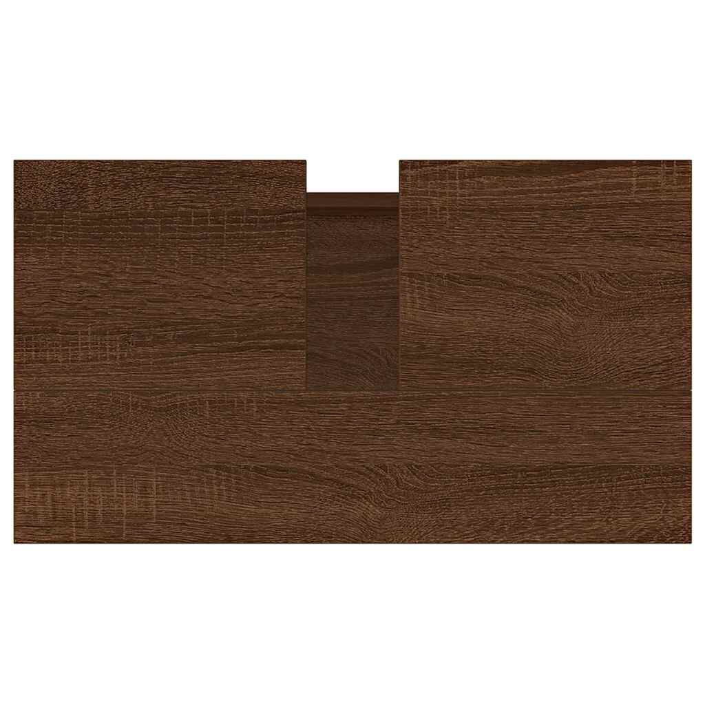 vidaXL Ντουλάπι Μπάνιου Καφέ Δρυς 58 x 33 x 60 εκ. από Επεξεργ. Ξύλο