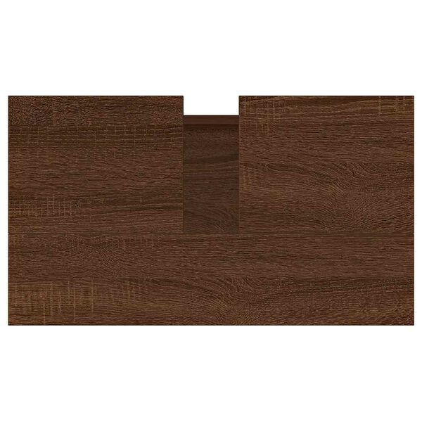 vidaXL Ντουλάπι Μπάνιου Καφέ Δρυς 58 x 33 x 60 εκ. από Επεξεργ. Ξύλο
