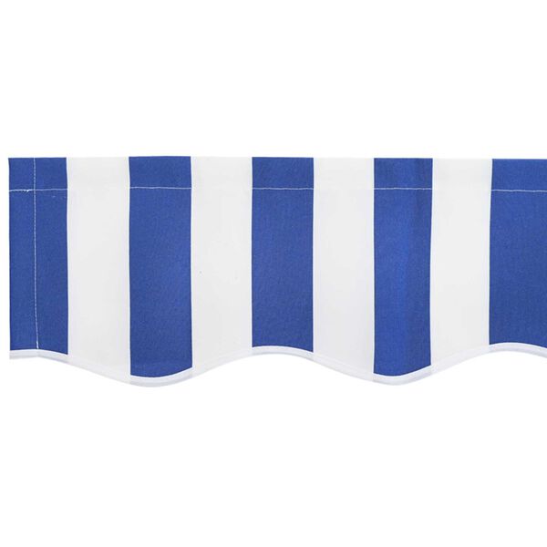 vidaXL Τέντα Κασετίνα Χειροκίνητη Μπλε / Λευκή 350 x 250 εκ.