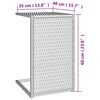 vidaXL Τραπέζι Γ Καφέ 40 x 35 x 60 εκ. από Συνθετικό Ρατάν