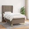 vidaXL &Kappa;&rho;&epsilon;&beta;ά&tau;&iota; Boxspring &mu;&epsilon; &Sigma;&tau;&rho;ώ&mu;&alpha; Taupe 90x200 &epsilon;&kappa;. &Upsilon;&phi;&alpha;&sigma;&mu;ά&tau;&iota;&nu;&omicron;