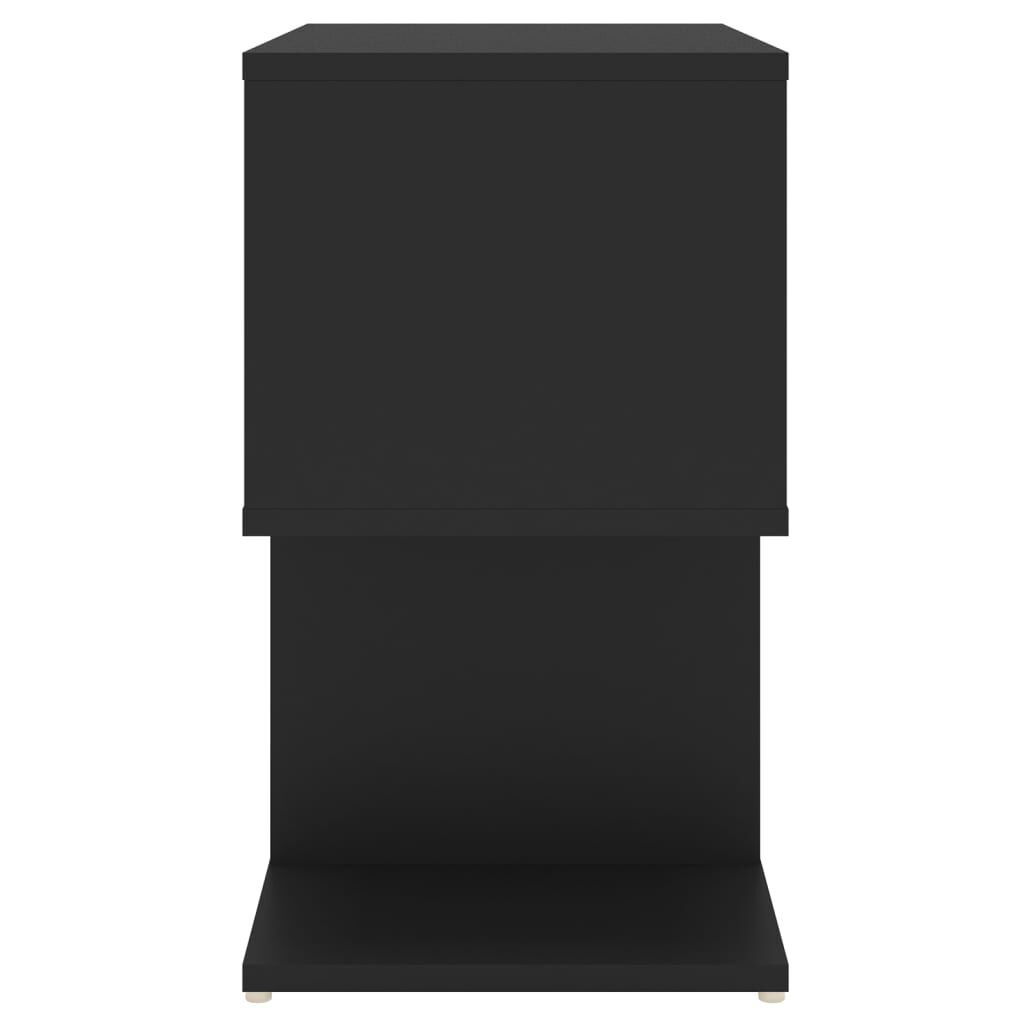 vidaXL Κομοδίνα 2 τεμ. Μαύρα 50 x 30 x 51,5 εκ. από Επεξ. Ξύλο