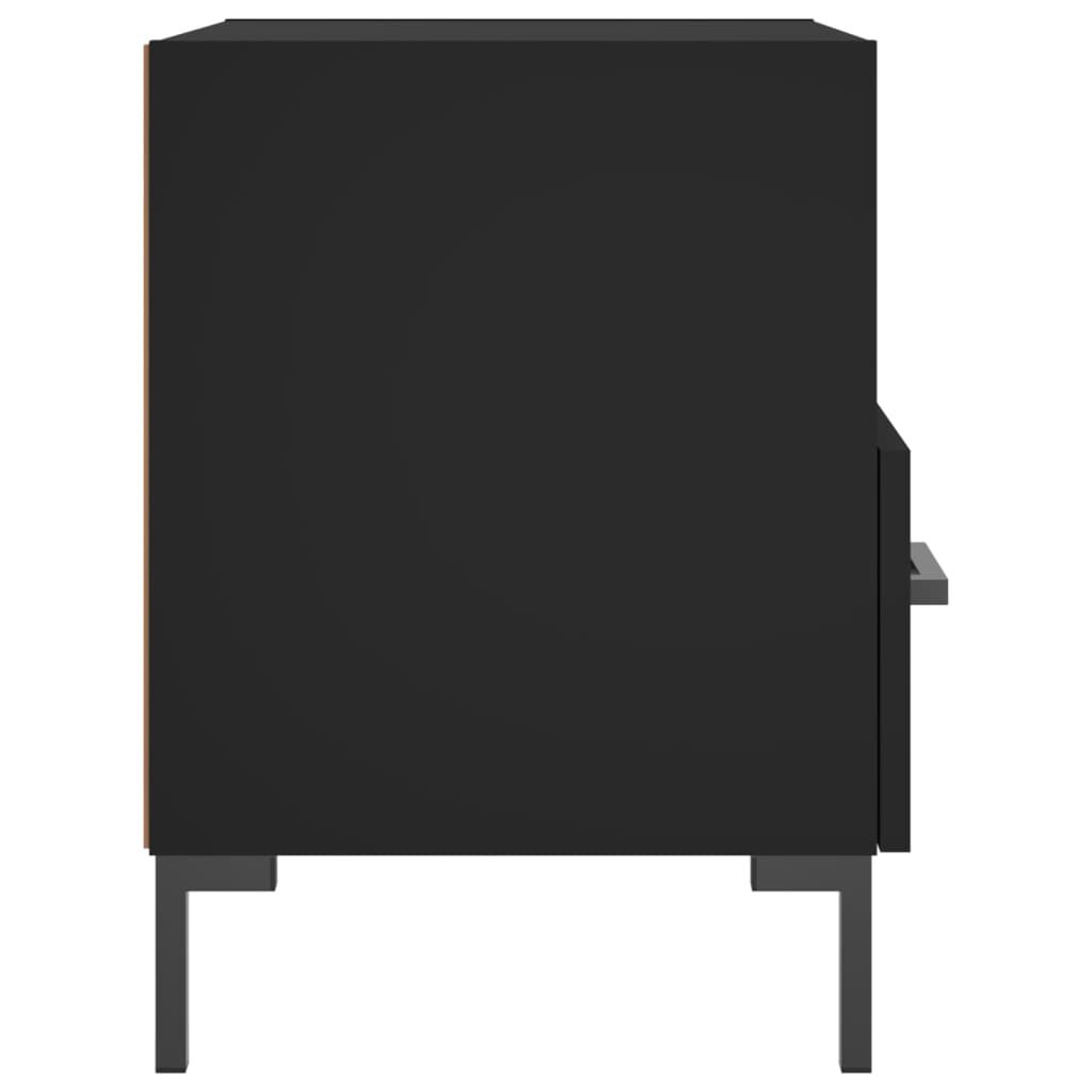 vidaXL Κομοδίνα 2 τεμ. Μαύρα 40 x 35 x 47,5 εκ. από Επεξεργασμένο Ξύλο