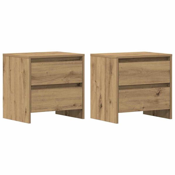 vidaXL Κομοδίνο 2 pcs Artisan Oak 45 x 34 x 44,5 εκ Επεξεργασμένο ξύλο