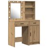 vidaXL &Sigma;&epsilon;&tau; &Tau;&rho;&alpha;&pi;έ&zeta;&iota; &Nu;&tau;&upsilon;&sigma;ί&mu;&alpha;&tau;&omicron;&sigmaf; &mu;&epsilon; LED 2 &tau;&mu;&chi;. Artisan Oak