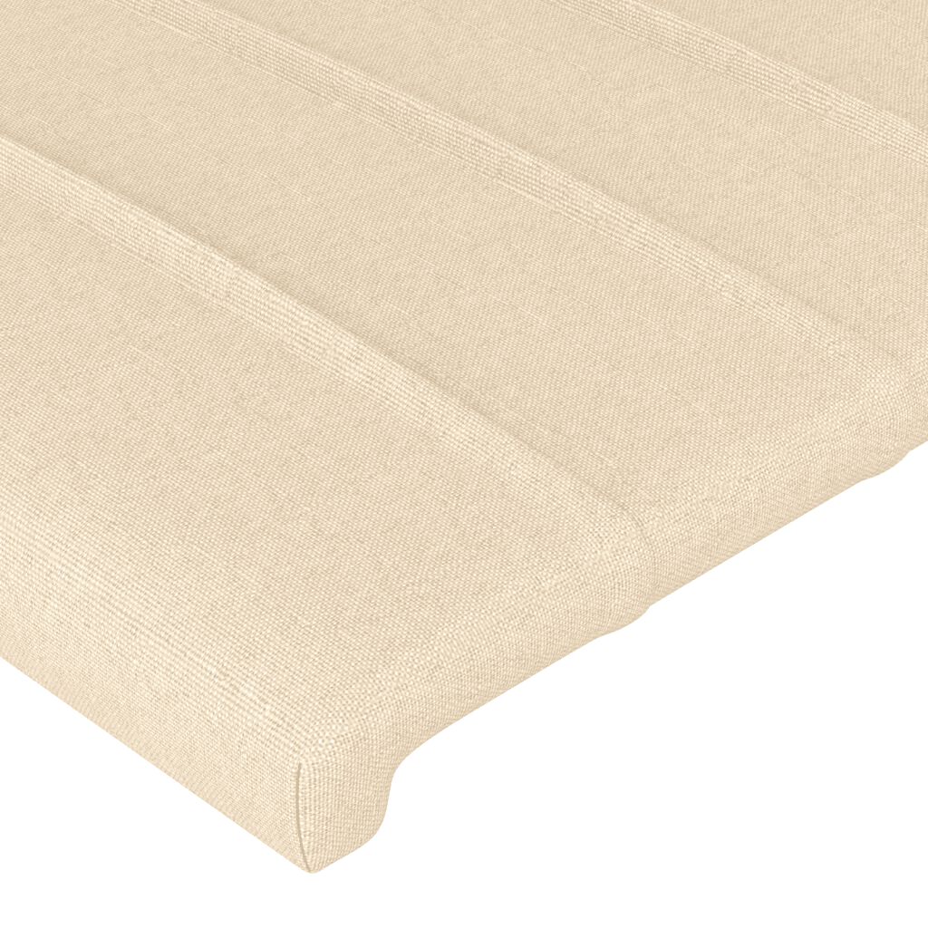 vidaXL Κρεβάτι Boxspring με Στρώμα Κρεμ 200x200 εκ. Υφασμάτινο