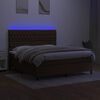 vidaXL &Kappa;&rho;&epsilon;&beta;ά&tau;&iota; Boxspring &mu;&epsilon; &Sigma;&tau;&rho;ώ&mu;&alpha; & LED &Sigma;&kappa;.&Kappa;&alpha;&phi;έ 160x200&epsilon;&kappa;. &Upsilon;&phi;&alpha;&sigma;&mu;ά&tau;&iota;&nu;&omicron;