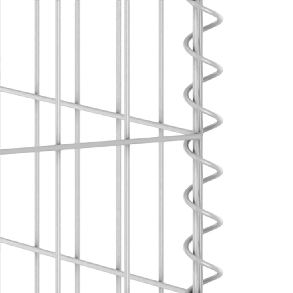 vidaXL Συρματοκιβώτιο Τοίχος για Κάδους 325x100x110 εκ Γαλβαν. Χάλυβας