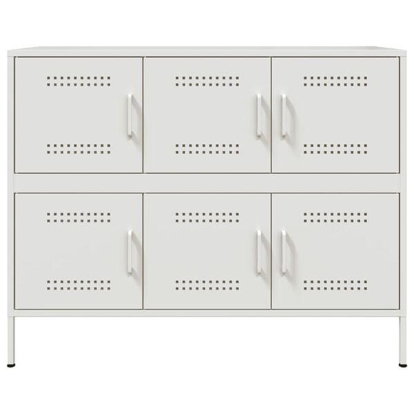 vidaXL Ντουλάπι Λευκό 100,5x39x79 εκ. από Χάλυβα