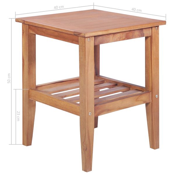 vidaXL Τραπεζάκι Σαλονιού Τετράγωνο 40 x 40 x 50 εκ. Μασίφ Ξύλο Teak